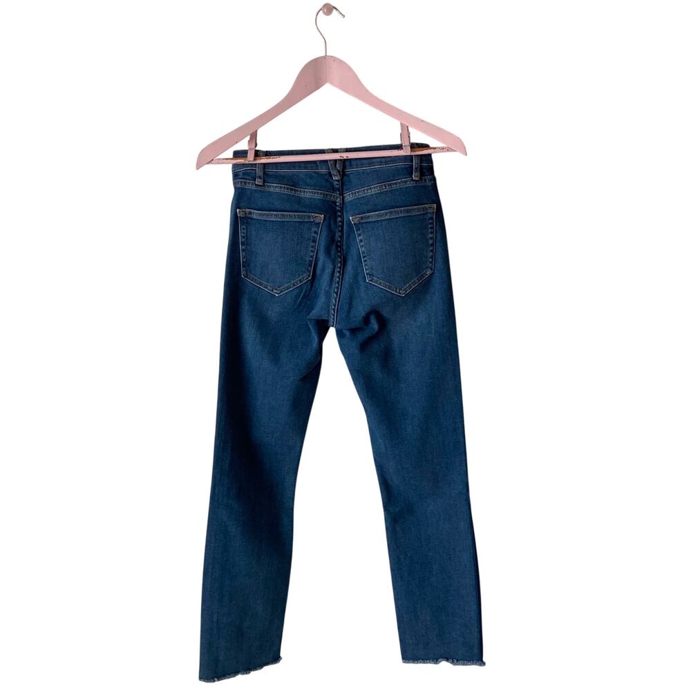 Vineyard Vines High Rise Straight Crop Side Stripe Jeans Medium Wash